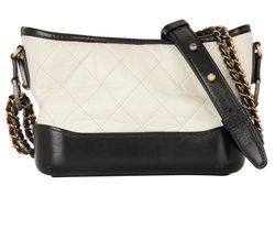 Small Gabrielle Crossbody Bag, Leather,White/Black,26817827(18-19),AC/DB